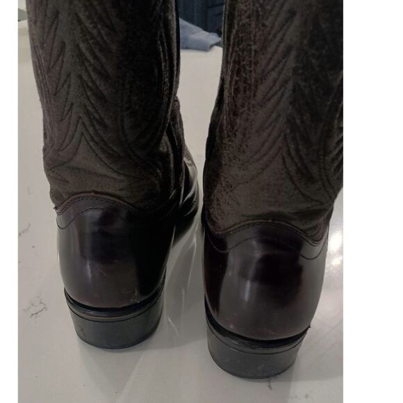 Vintage Laredo leather cowboy boots Mahogany Western country sz 11 M - Picture 6 of 7